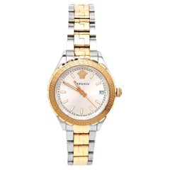 Versace Silver Two tone Stainless Steel Hellenyium V12030015 Women's Wristwatch 