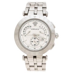 Versace Silver White Stainless Steel V Race 23C Women's Wristwatch 42 mm