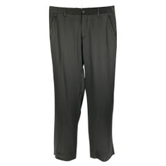VERSACE Size 30 Black Acetate Silk Zip Fly Dress Pants