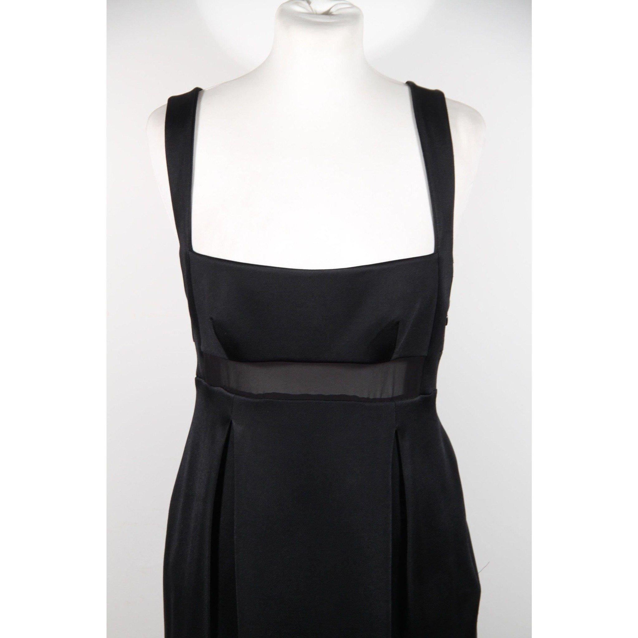Versace Sleeveless Little Black Dress with Sheer Insert Size 40 1
