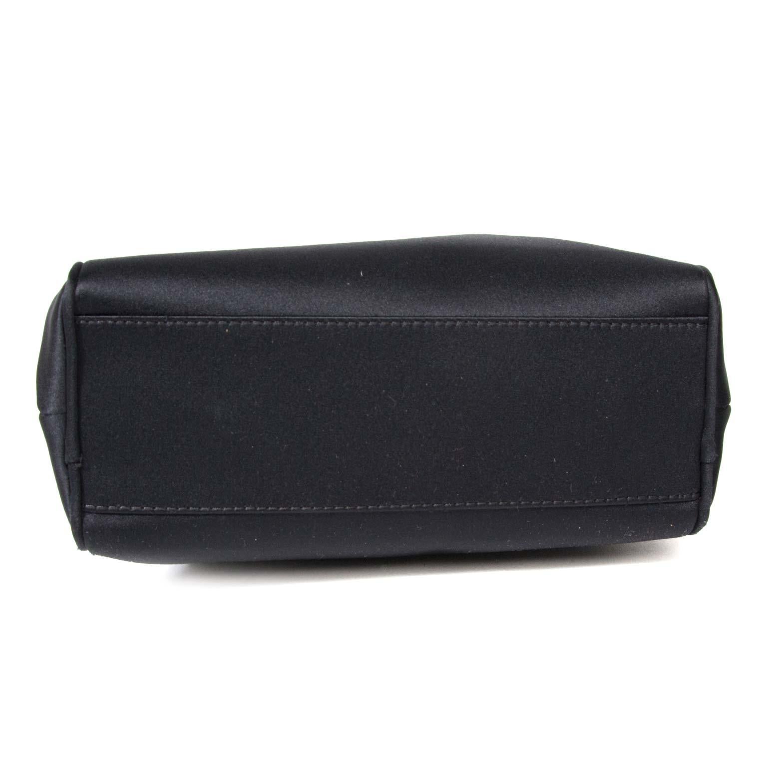 Versace Small Black Satin Bag  For Sale 2