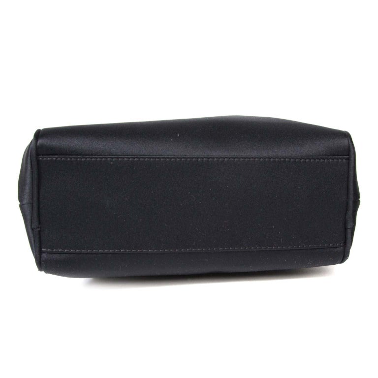 Versace Small Black Satin Bag For Sale at 1stDibs