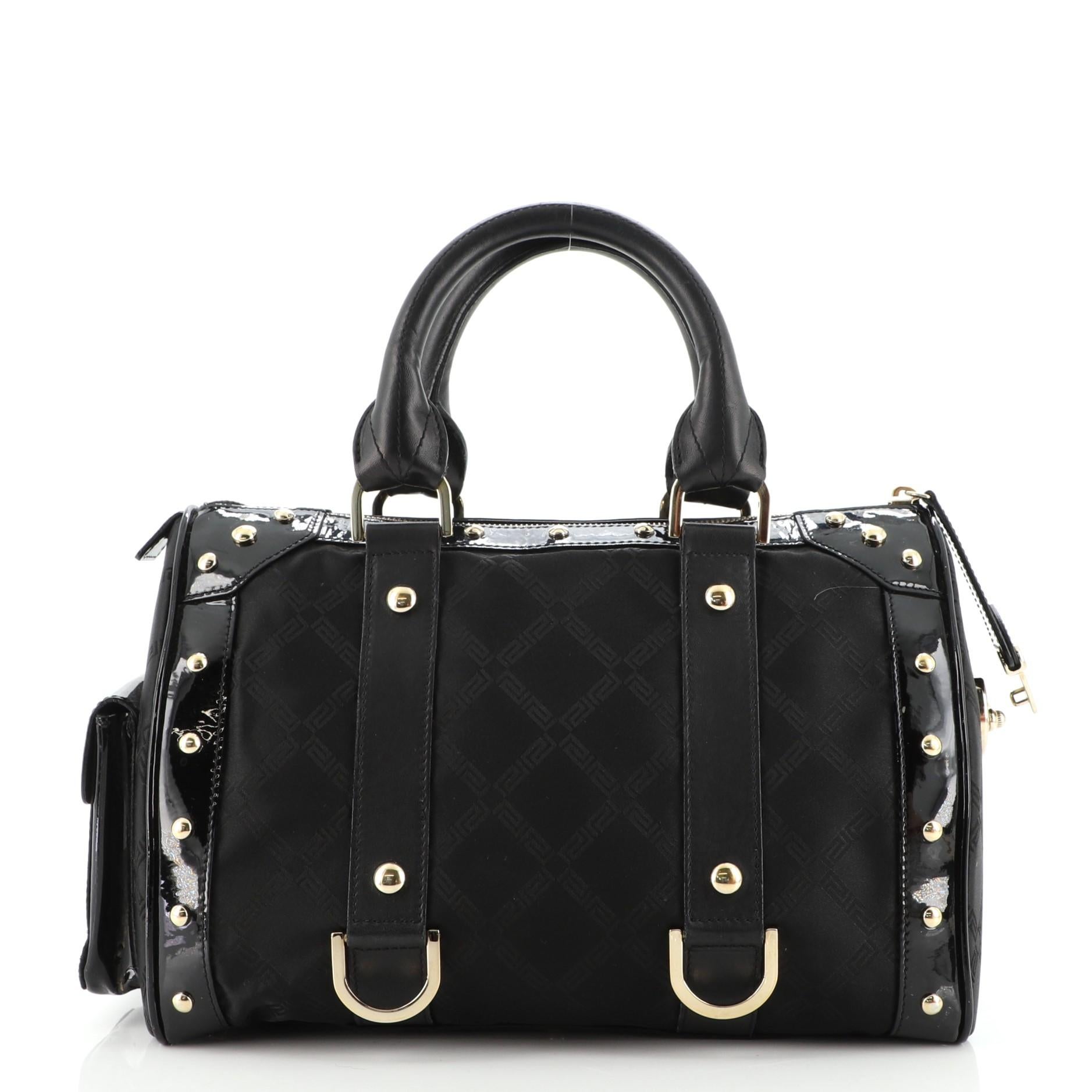 Black Versace Snap Out Of It Bag Jacquard Medium