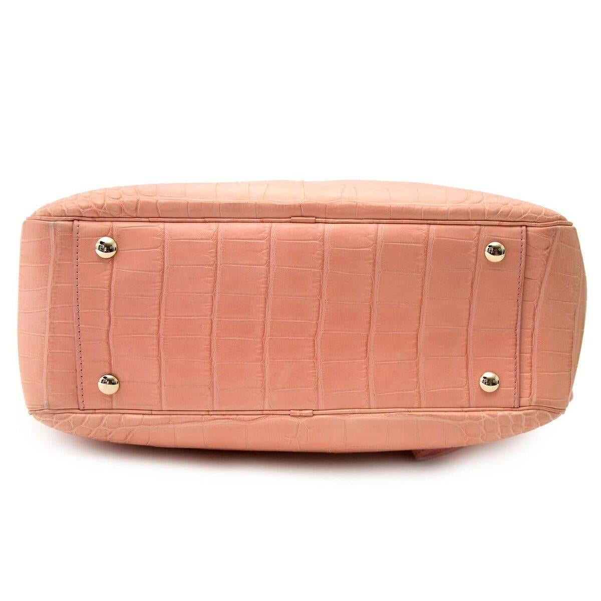 Women's Versace Soft Pink Crocodile Bag For Sale