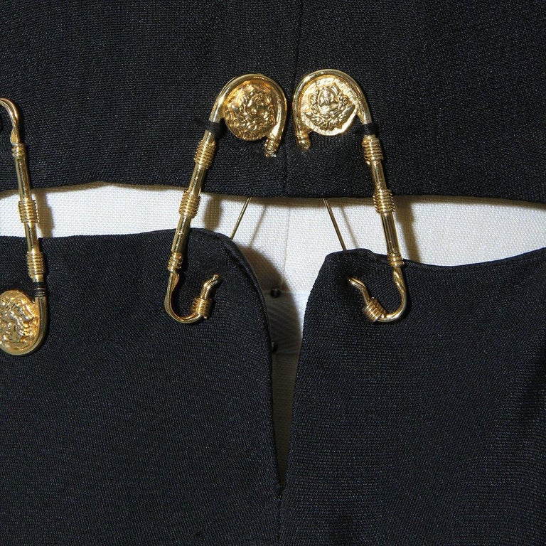 Versace Spring 1994 Safety Pin Mini Dress For Sale at 1stDibs | versace ...