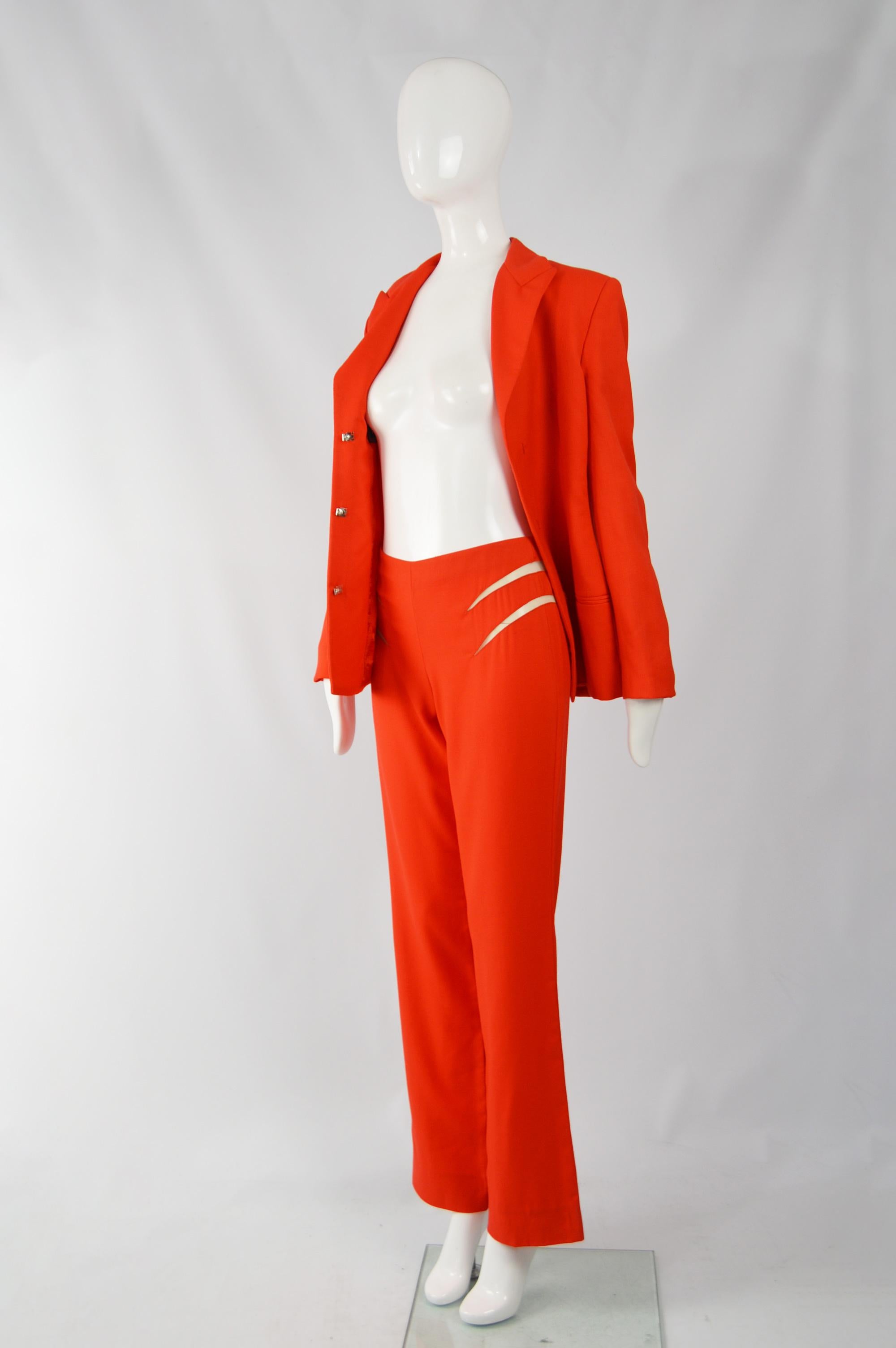 Versace Spring 1998 Vintage Womens Pant Suit In Excellent Condition In Doncaster, South Yorkshire