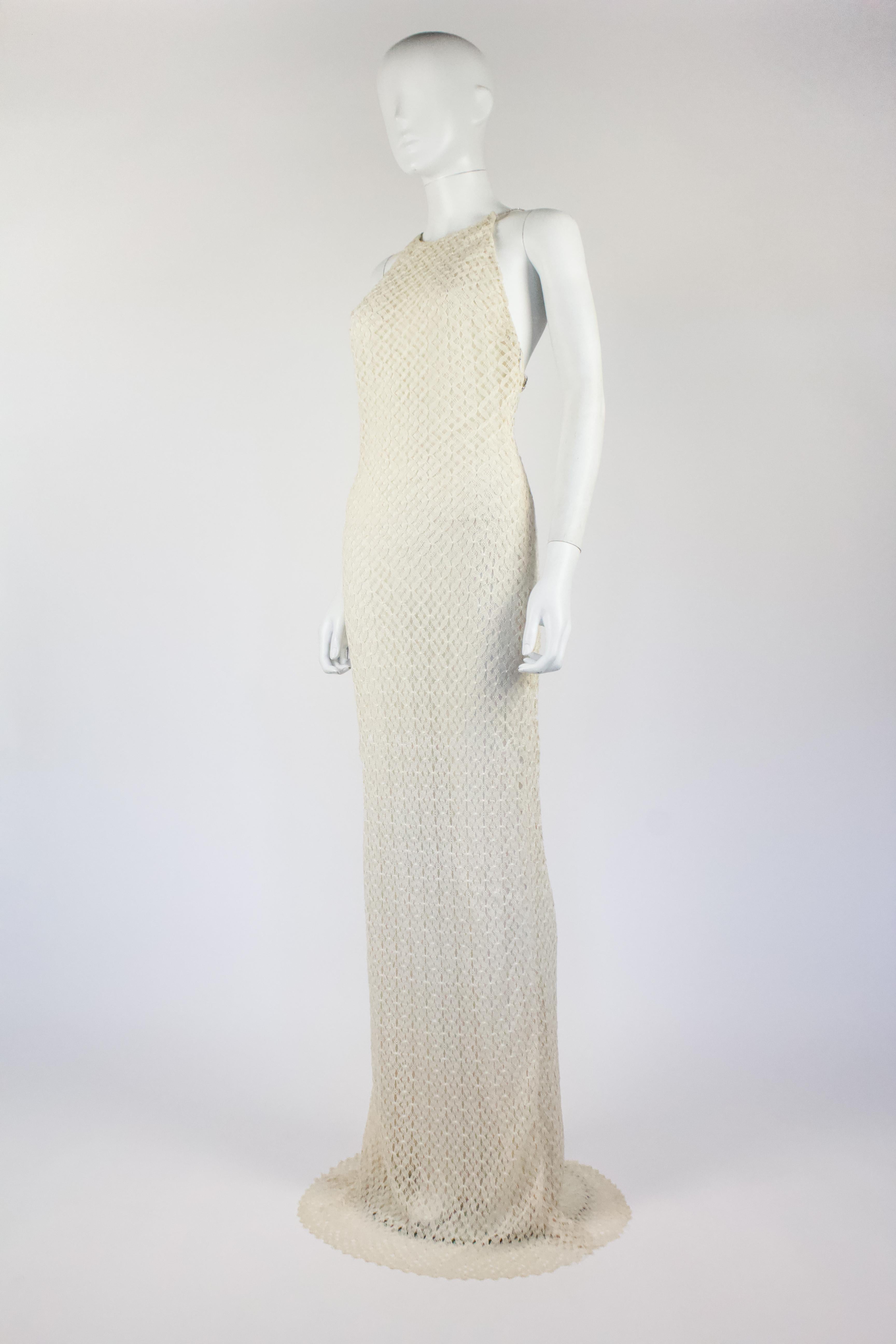 Gray Versace Spring 2002 Dress For Sale