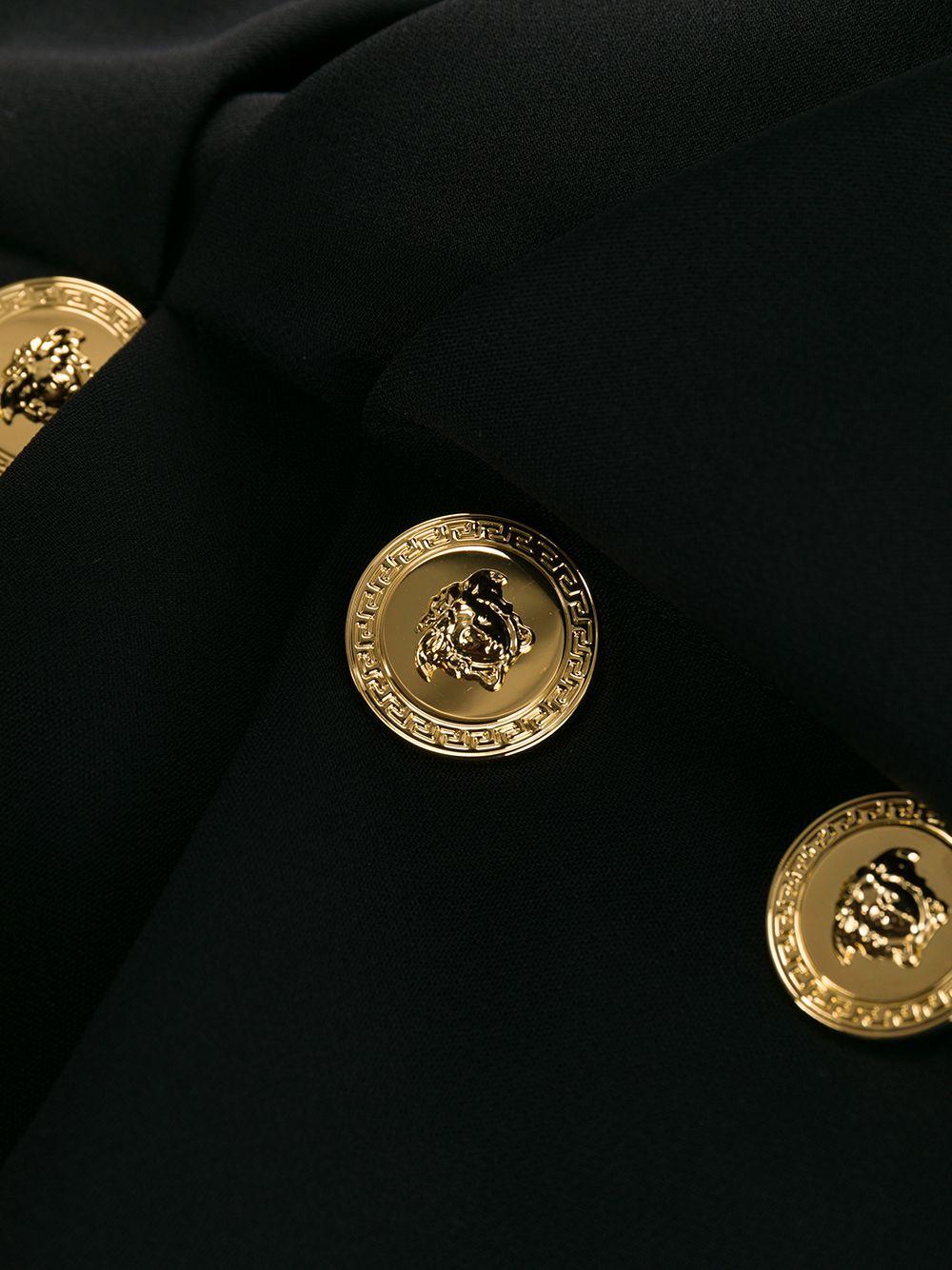 Versace Spring 2020 Black Strapless Ruffle Mini Cocktail Dress Size 38 1