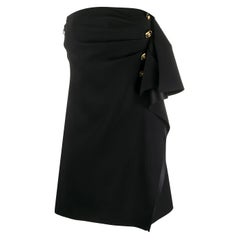 Versace Spring 2020 Black Strapless Ruffle Mini Cocktail Dress Size 38