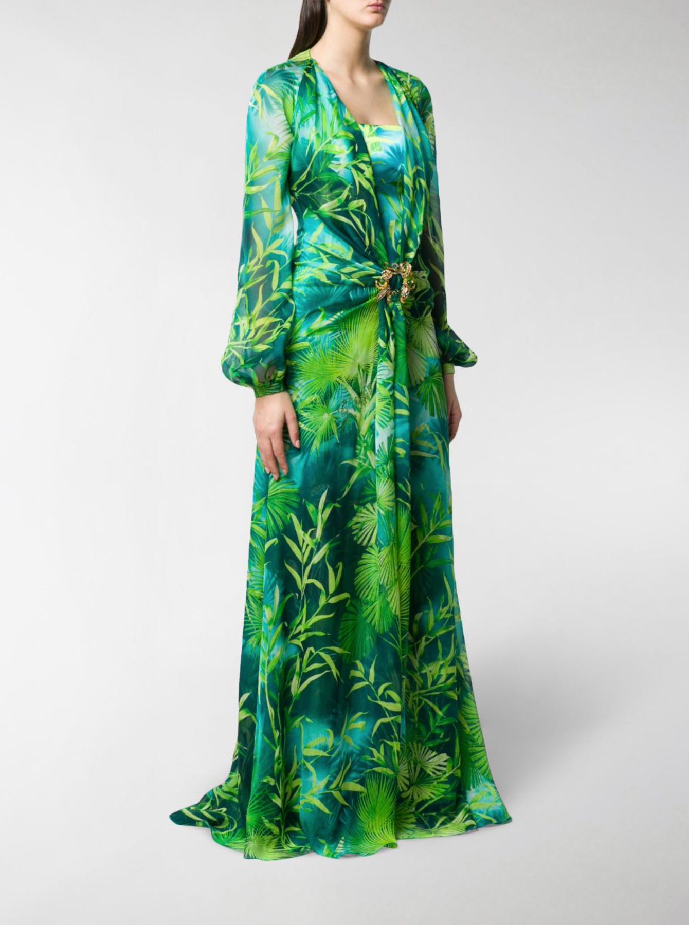 jungle print dress versace