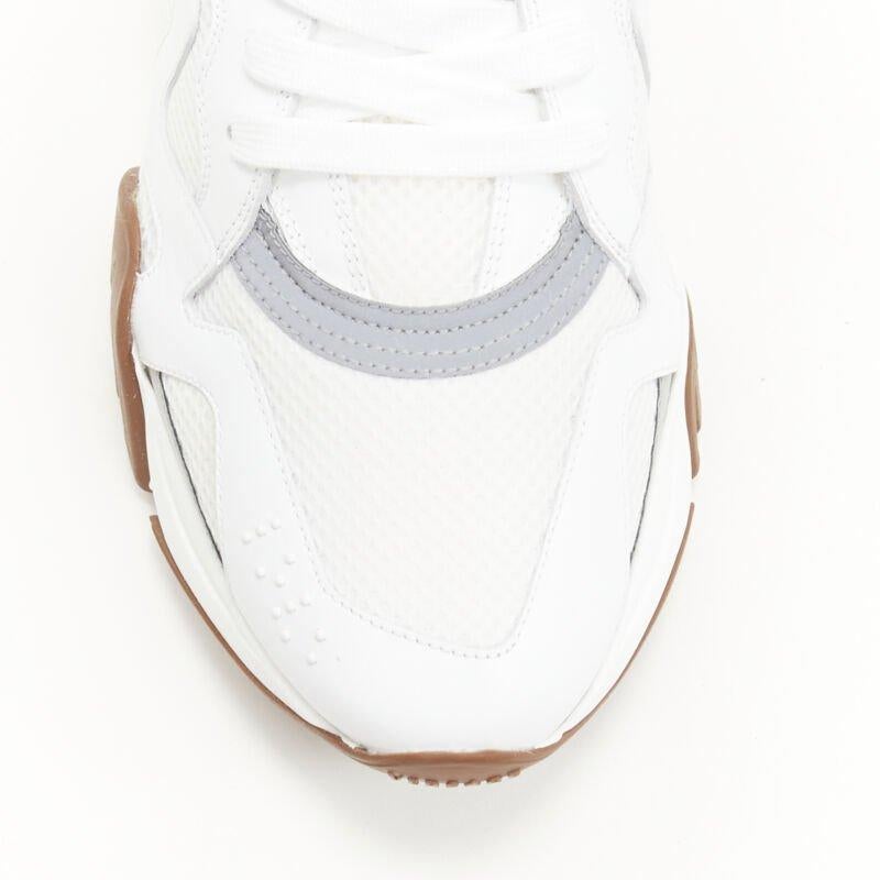 Versace blanc gum cuir mesh chunky sneakers EU45 US12 1