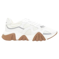 VERSACE Squalo white gum leather mesh chunky sneakers EU45 US12