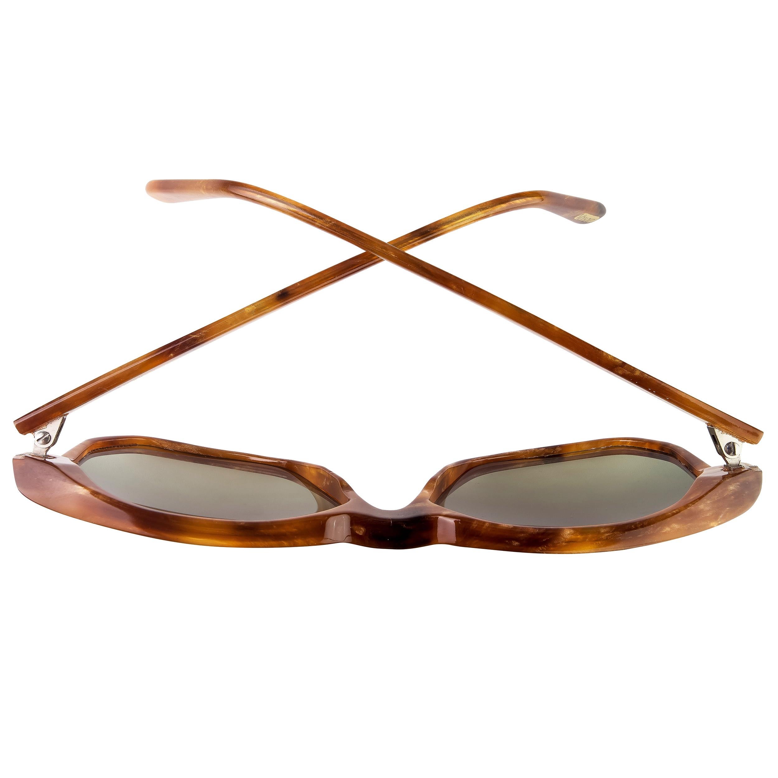Marron Versace lunettes de soleil vintage carrées en vente