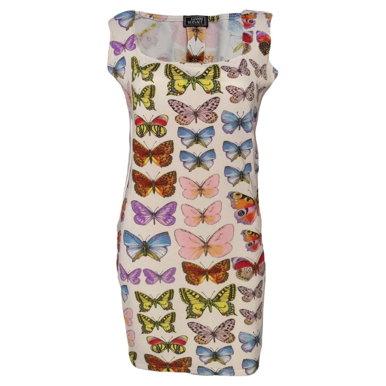 Versace SS 1995 butterfly runway dress For Sale