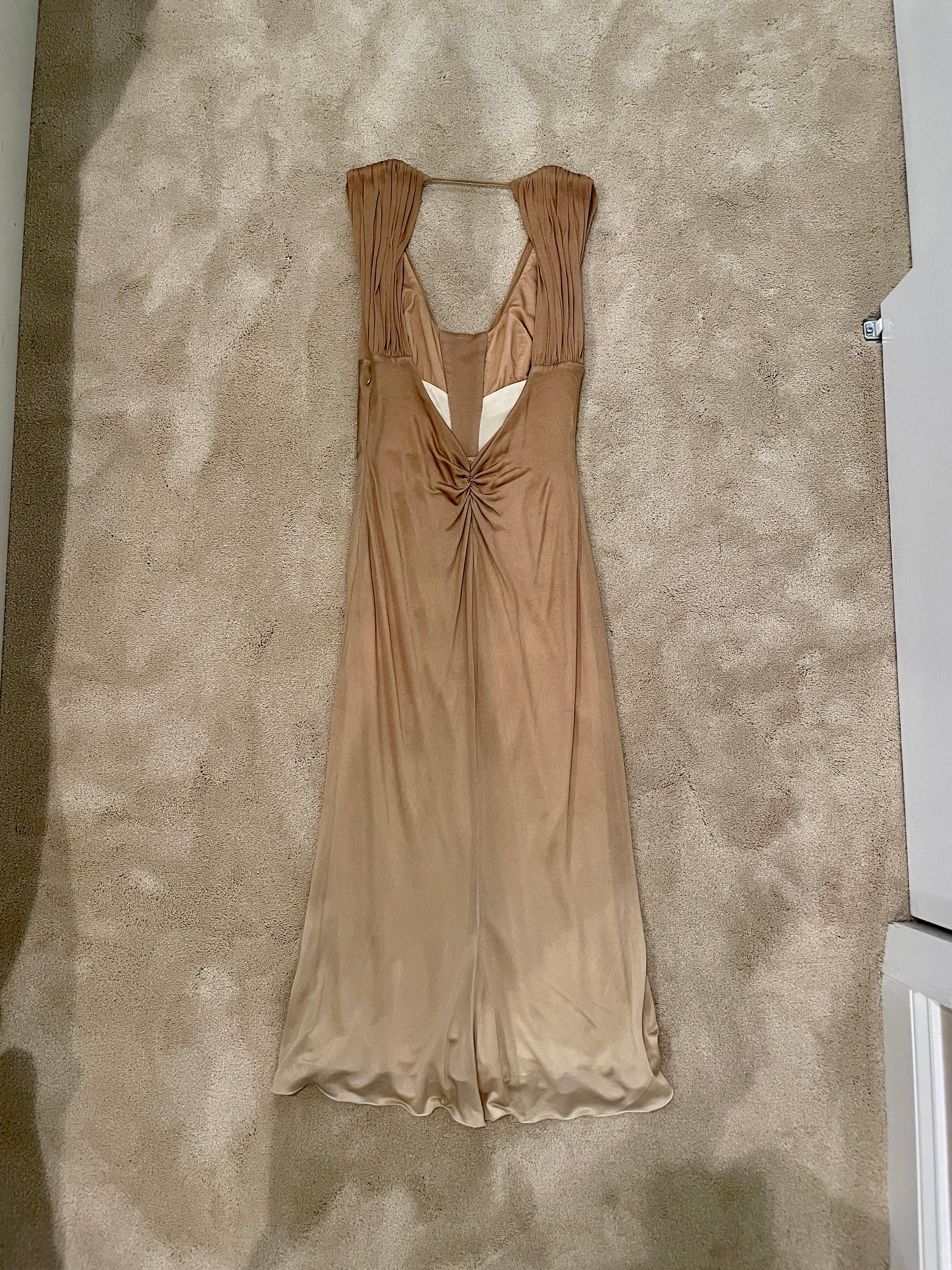 VERSACE SS06 vintage 2006 100% silk runway dress ombre 1