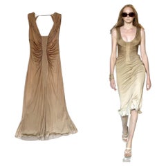 VERSACE SS06 vintage 2006 100% silk runway dress ombre