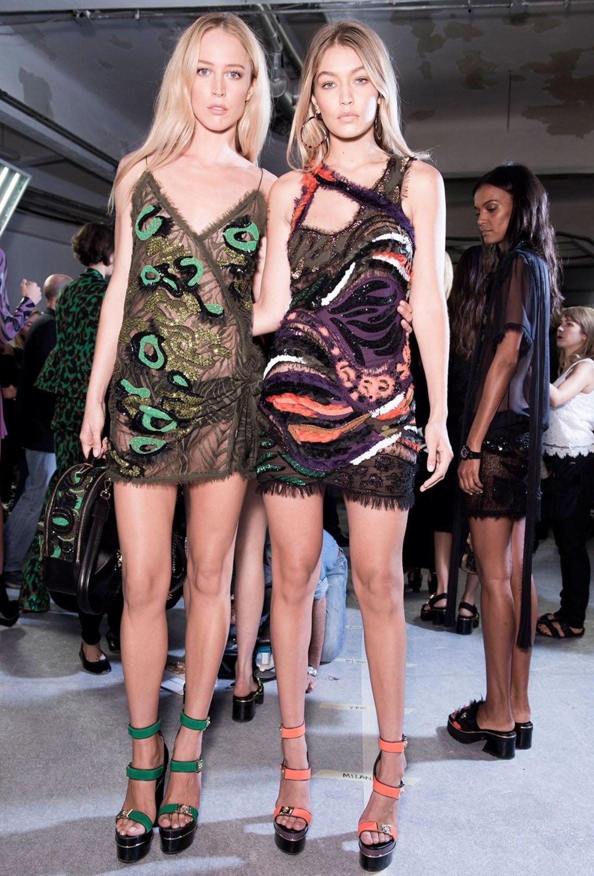 Black Versace SS16 Runway Embroidered Lace Mini Dress with Panty Size 38