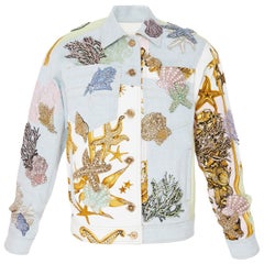 Chaqueta vaquera embellecida Versace SS18 Tribute Runway Tresor De La Mer SZ 40