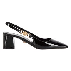 Versace SS24 Black Patent Medusa 95 Pumps Size IT 36
