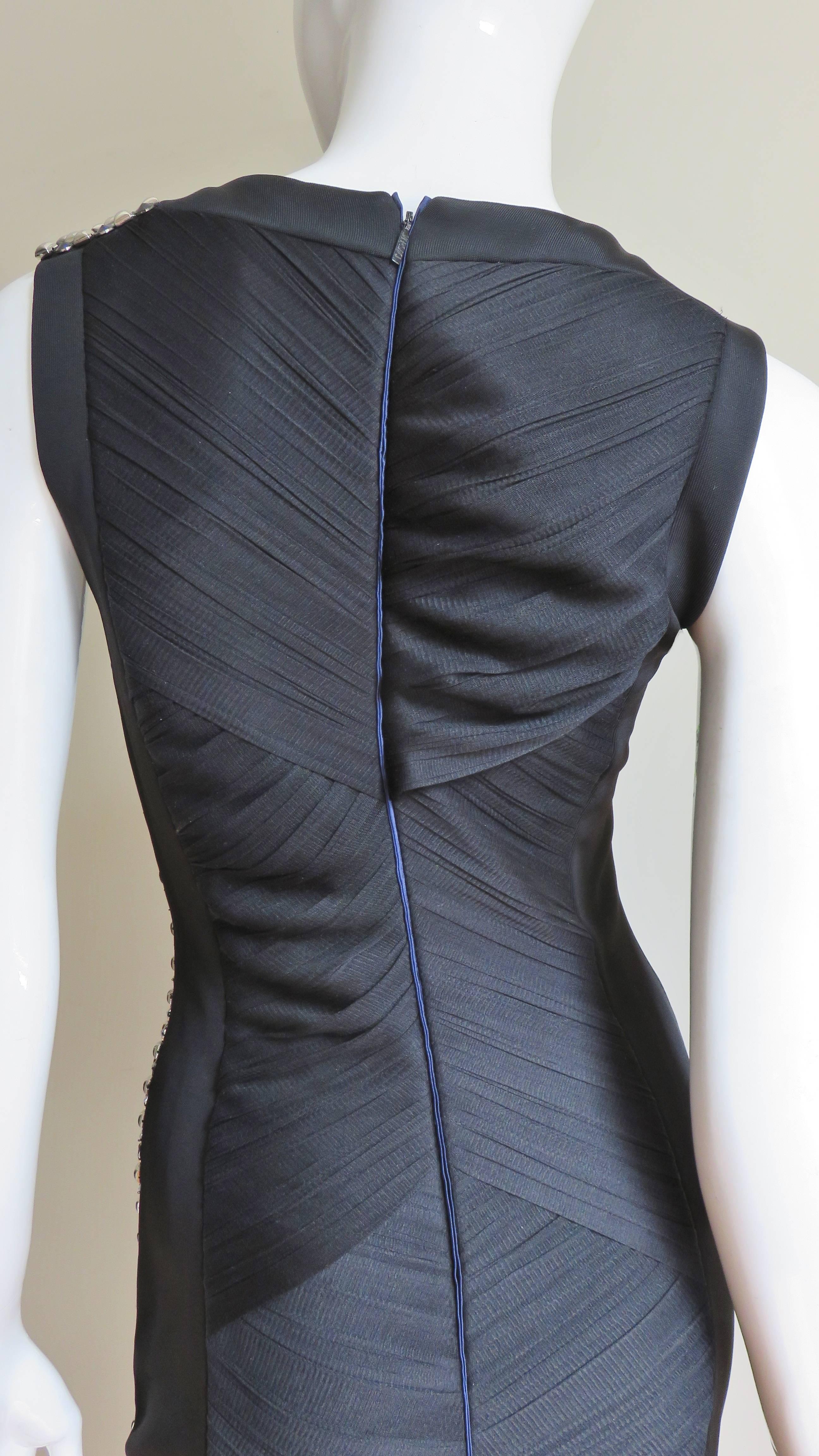 Versace Nieten-Kleid mit Farbblockmuster  im Angebot 7