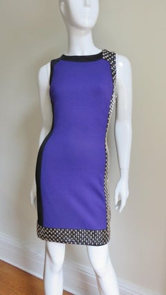 Versace Color Block Dress with Studs