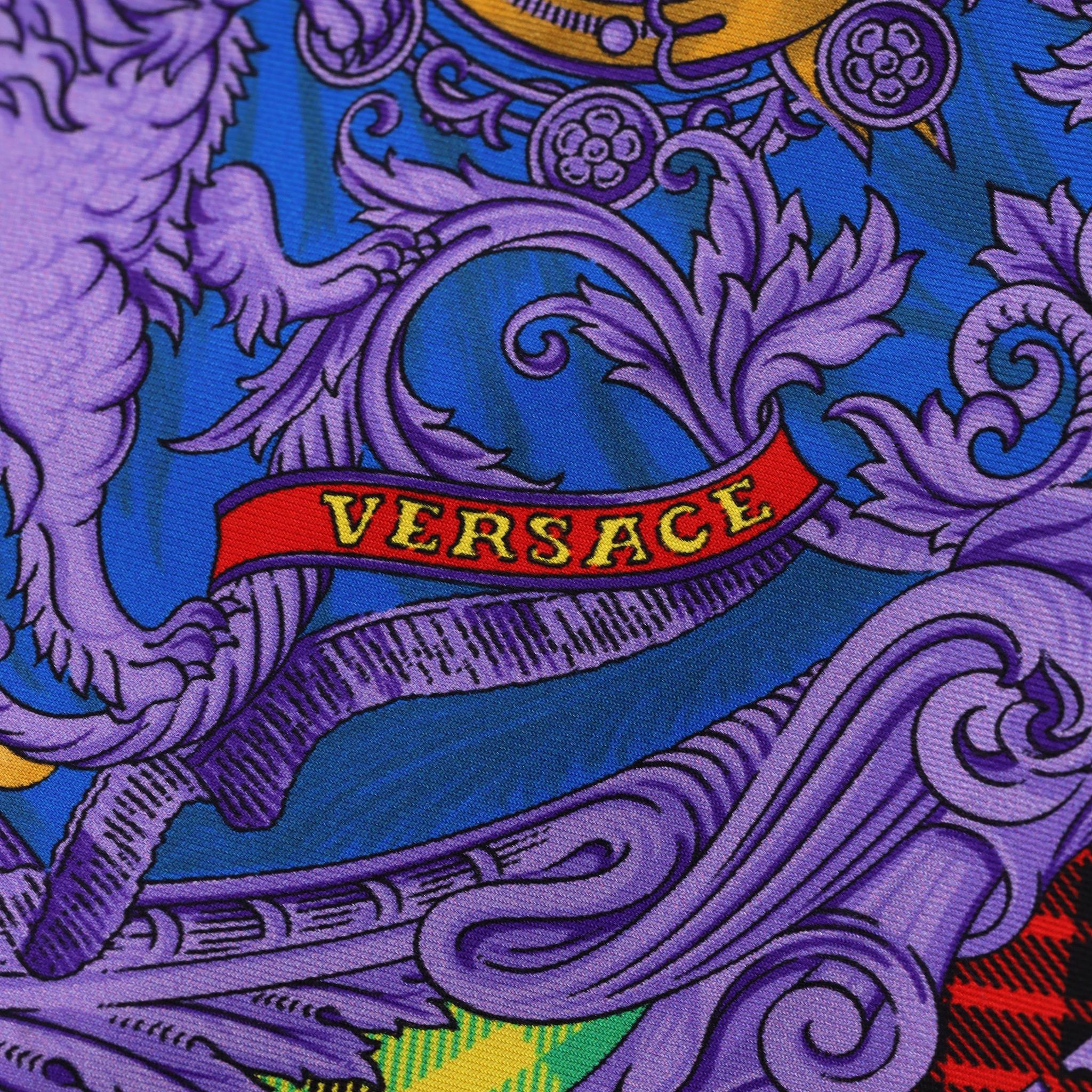 Versace Tartan Check 'The Clans' Silk Shirt For Sale 2