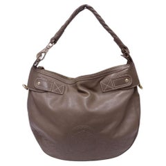 Versace Taupe Leather Shoulder Bag