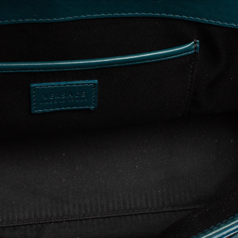 Kleine Medusa Medusa-Tasche aus grünem Leder von Versace in Tealgrün 5