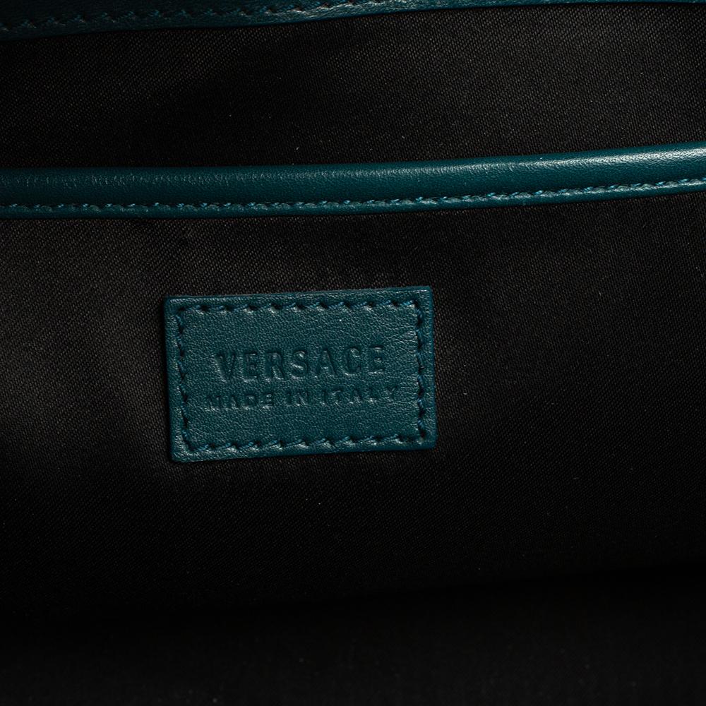 Kleine Medusa Medusa-Tasche aus grünem Leder von Versace in Tealgrün 3