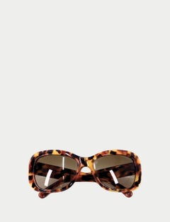 Occhiali da sole ovali tartarugati Versace