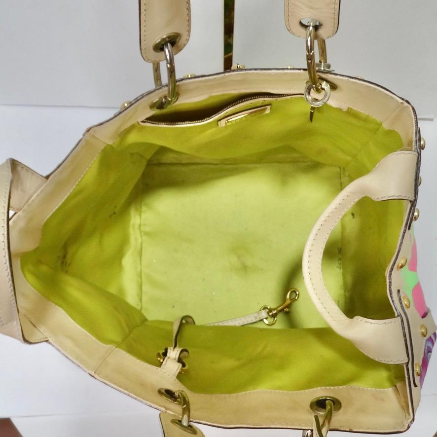 Versace Tote Bag Multi Colored and Rare 5