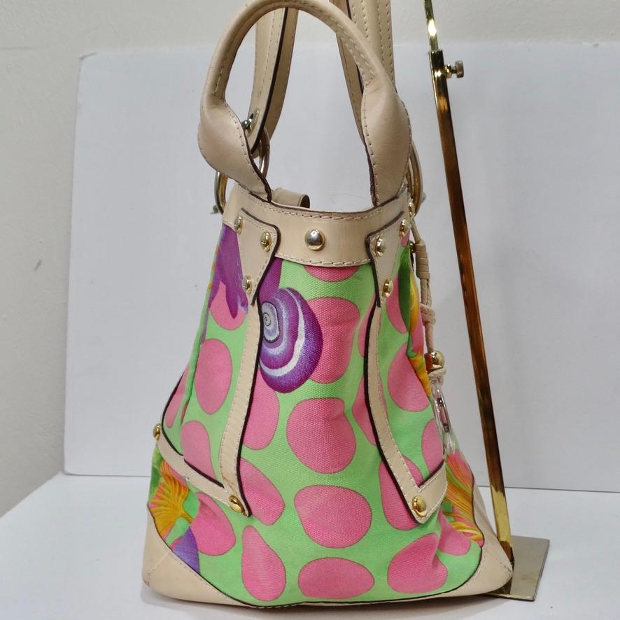 Versace Tote Bag Multi Colored and Rare 2