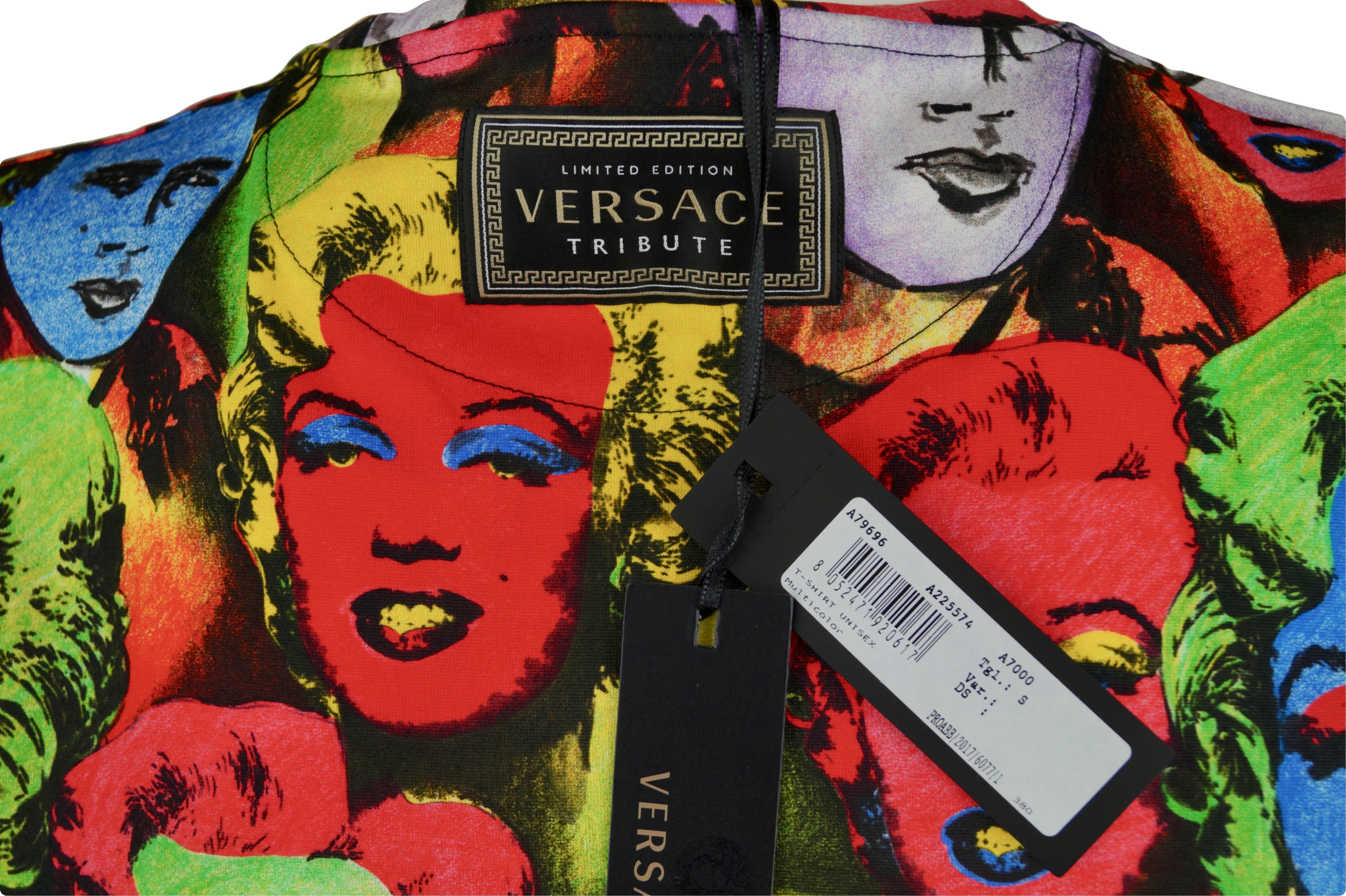 VERSACE Tribute 2017 Warhol SS 1991 Marilyn Monroe et James Dean T-shirt Unisexe en vente