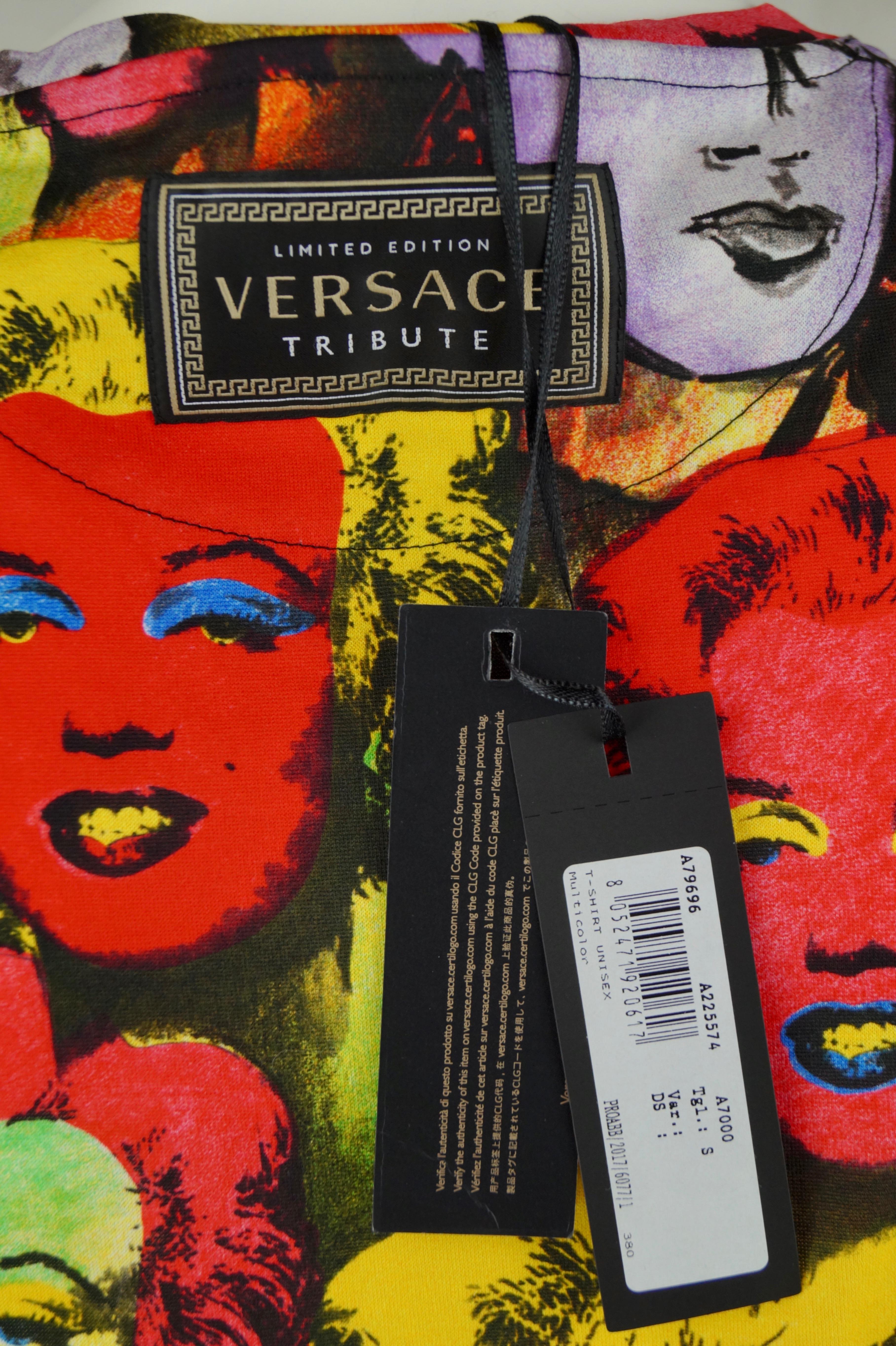 VERSACE Tribute 2017 Warhol SS 1991 Marilyn Monroe et James Dean T-shirt en vente 1