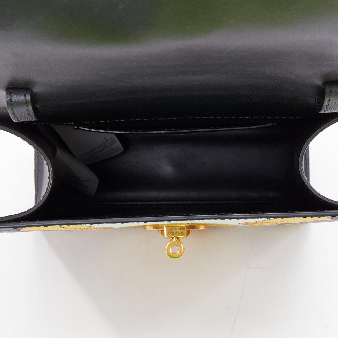 VERSACE Tribute Icon black gold Barocco calfskin Medusa crossbody satchel bag im Angebot 4