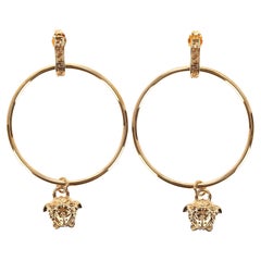 Versace Tribute Medusa Charm Hoop Earrings Versace Tribute Medusa Charm Hoop Earrings