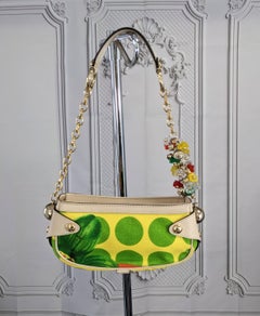 Versace Tropical Miami Print Charm Bag
