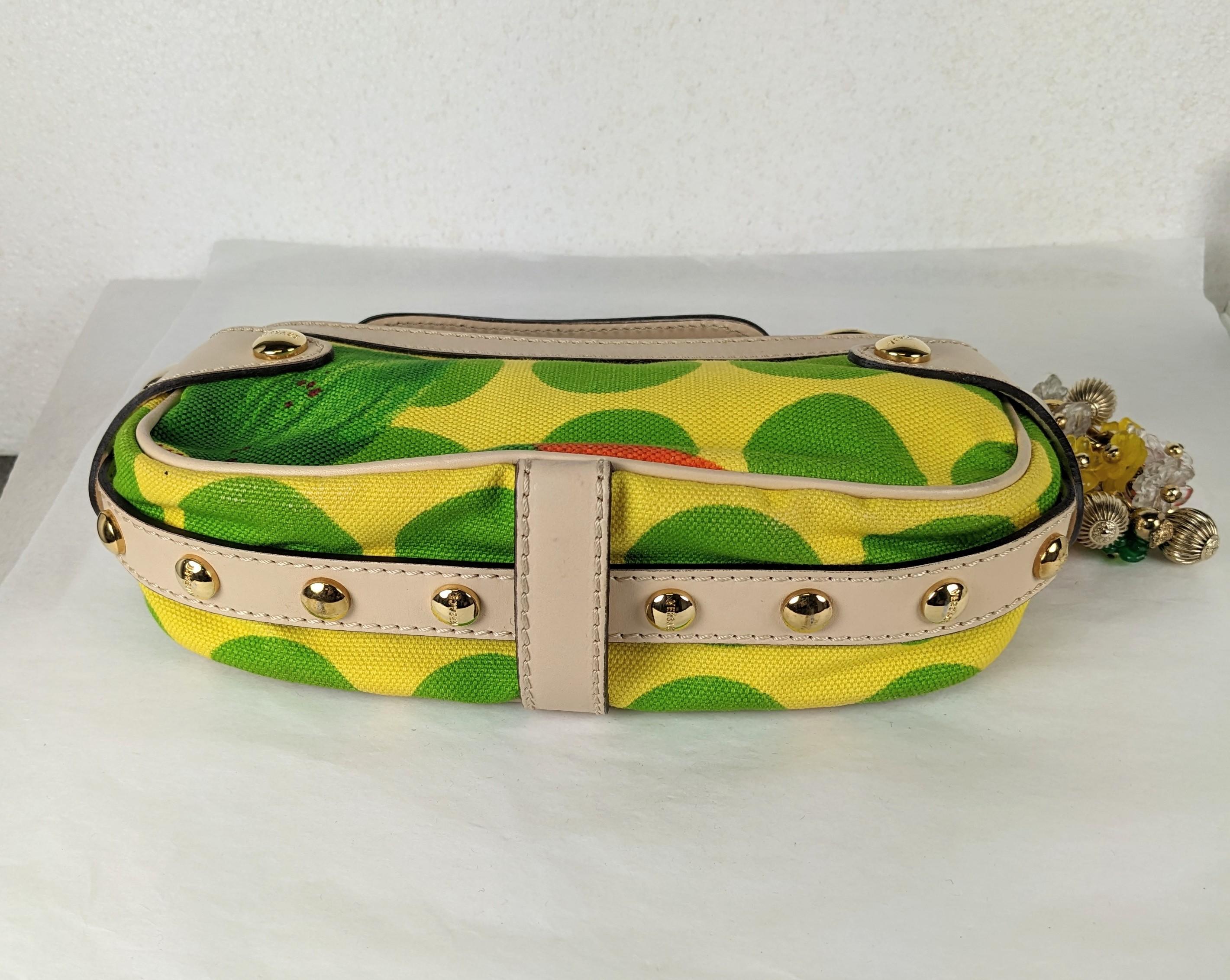 Versace Tropical Miami Print Charm Bag For Sale 2