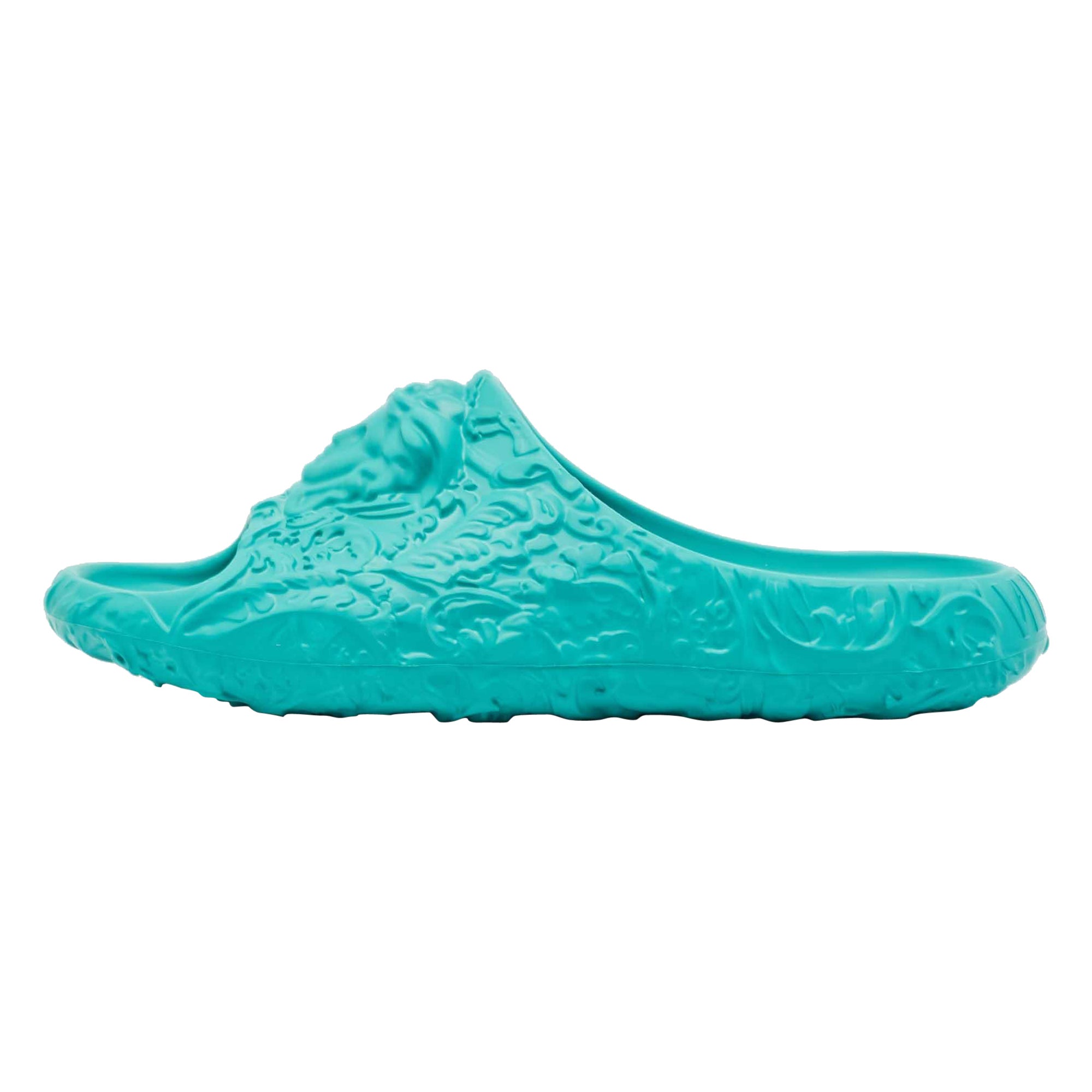 Versace Turquesa Azul Barroco Medusa En Relieve Goma Piscina Toboganes Talla 43