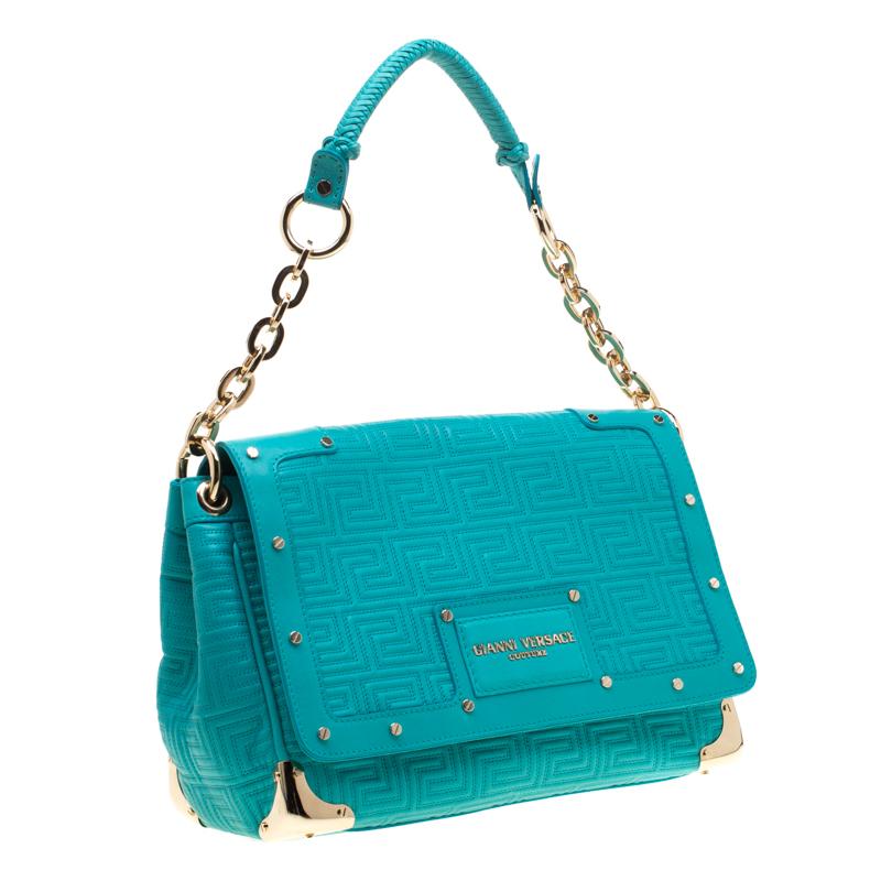 versace turquoise bag