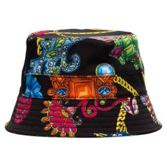 Versace Unisex "Gioelleria Vetés" Jewel Print Multicolor Bucket Hat Size 58