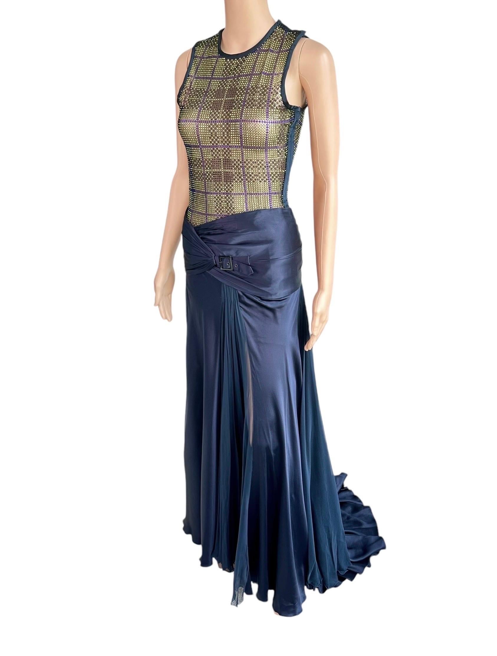 Versace Unworn F/W 2004 Runway Crystal Embellished Sheer Bodysuit Top and Maxi Skirt 2 Piece Set Ensemble

Look 50 from the Fall 2004 Runway

Size IT 40

Conditon: Unworn with the original tags attached


