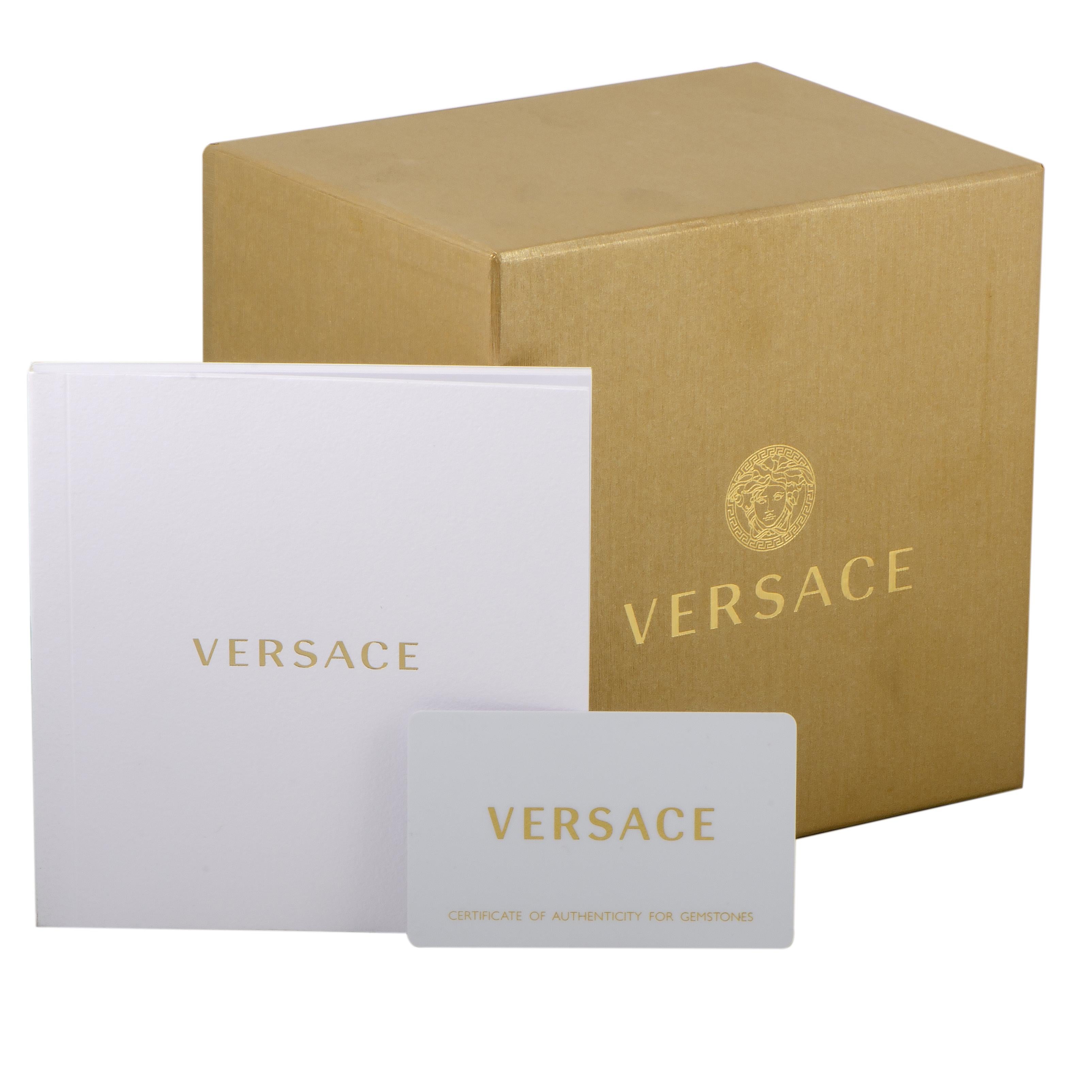 versace v-flare quartz black dial watch vebn00218
