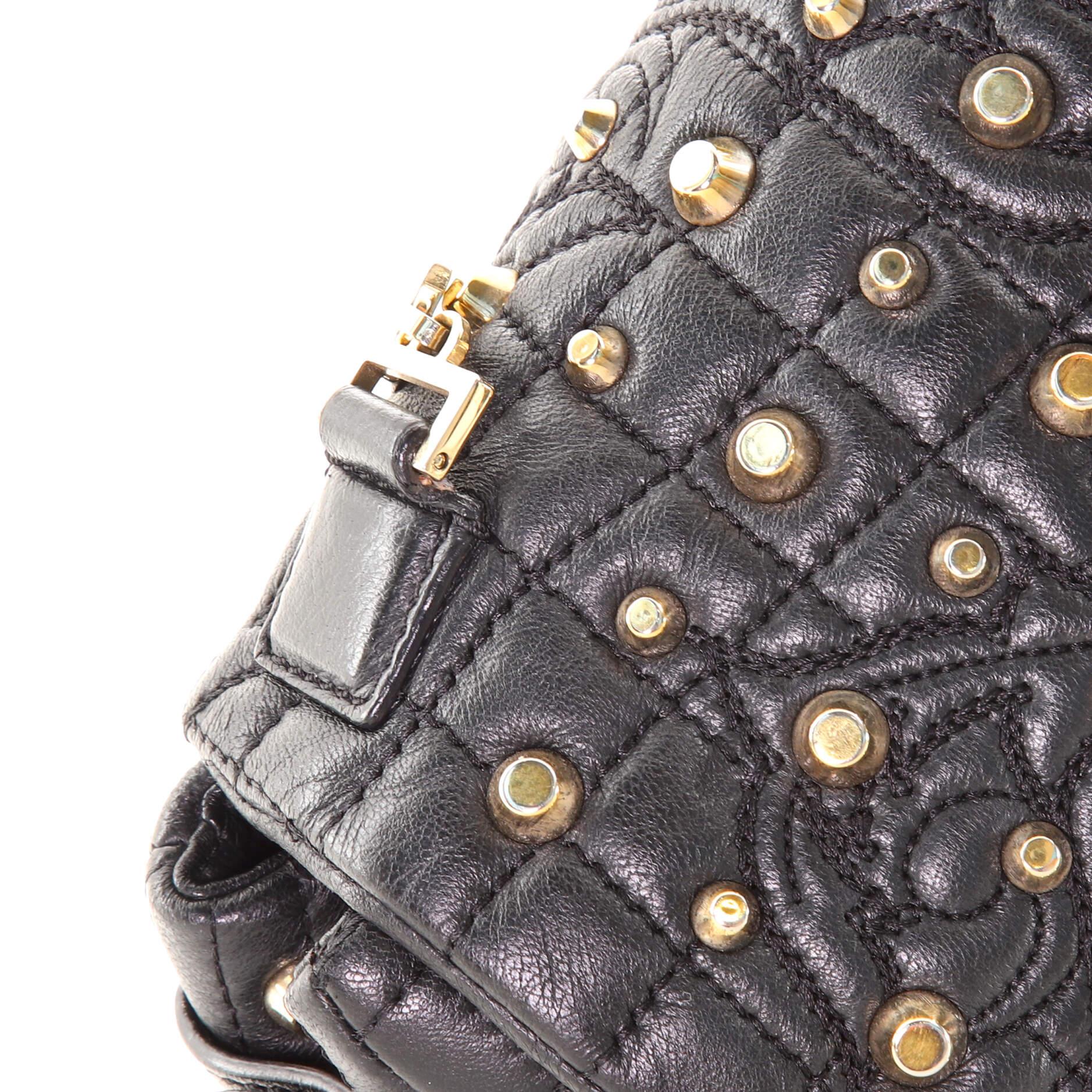 Women's or Men's Versace Vanitas Chain Tassel Crossbody Bag Studded Barocco Leather Large