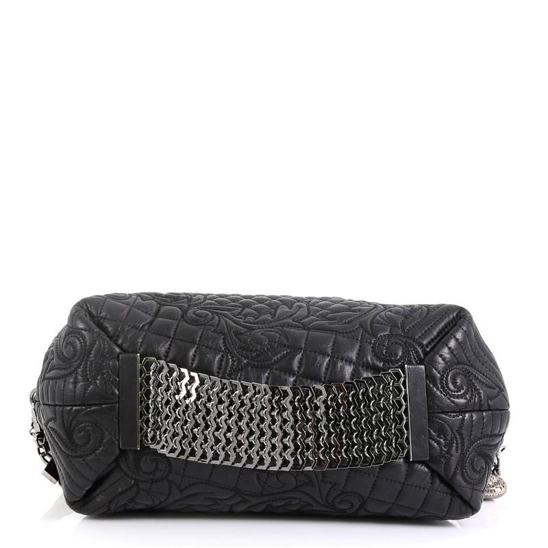 Black Versace Vanitas Crossbody Bag Barocco Leather