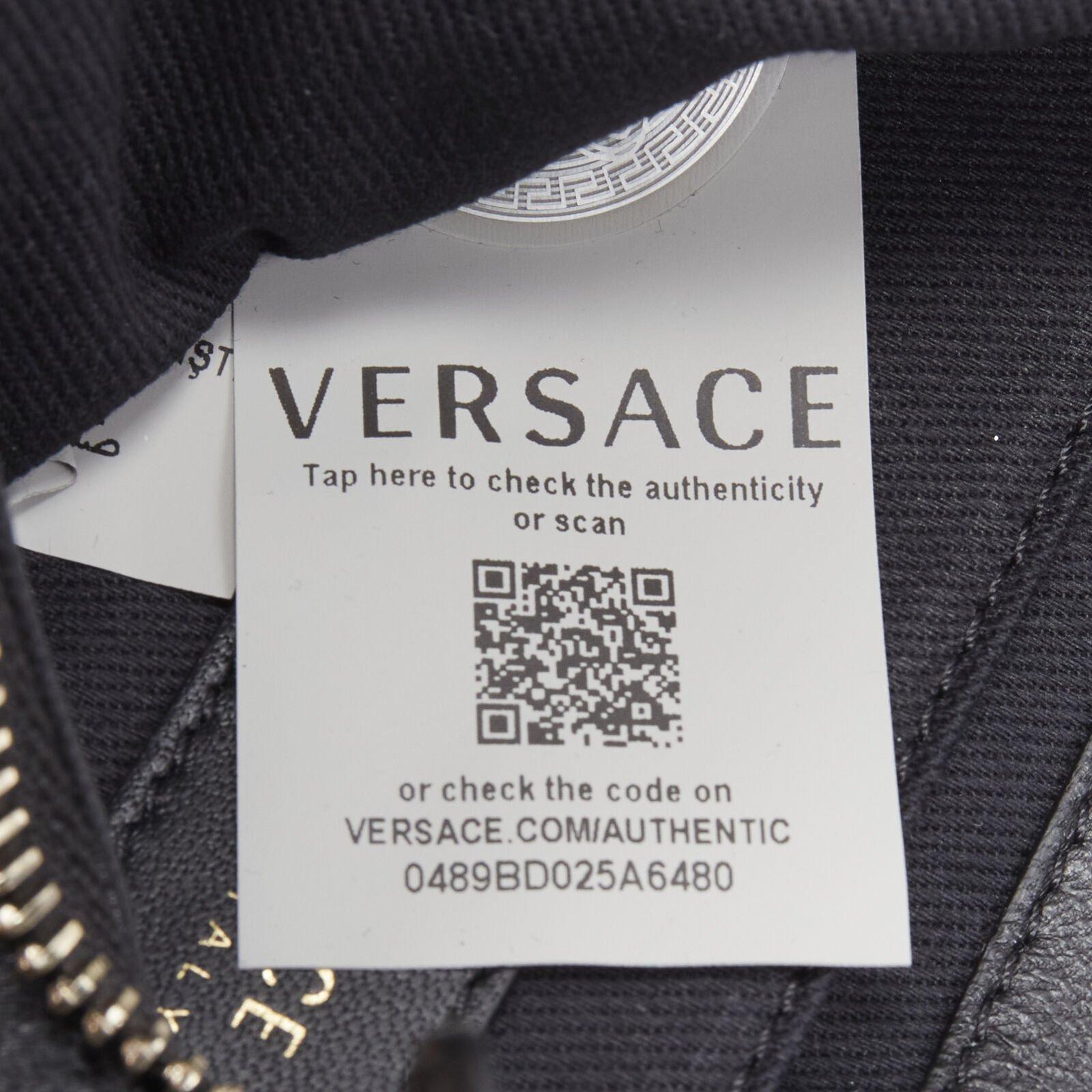 VERSACE Vanitas quilted black baroque gold Medusa metal chain crossbody bag For Sale 6