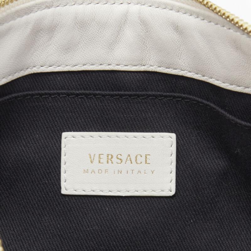 VERSACE Vanitas white baroque quilted gold Medusa metal chain crossbody bag For Sale 6