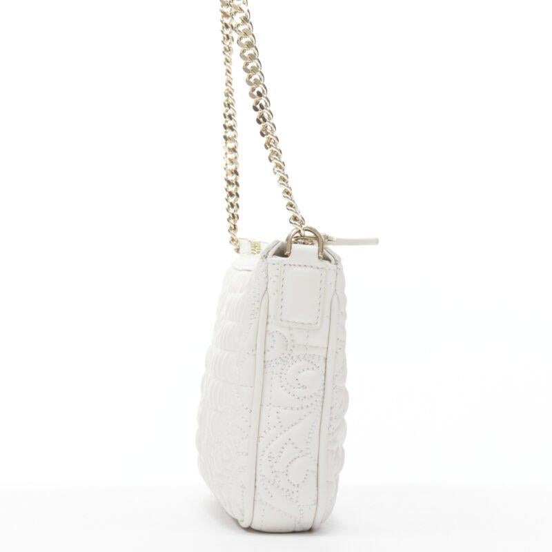 VERSACE Vanitas white baroque quilted gold Medusa metal chain crossbody bag In Excellent Condition For Sale In Hong Kong, NT
