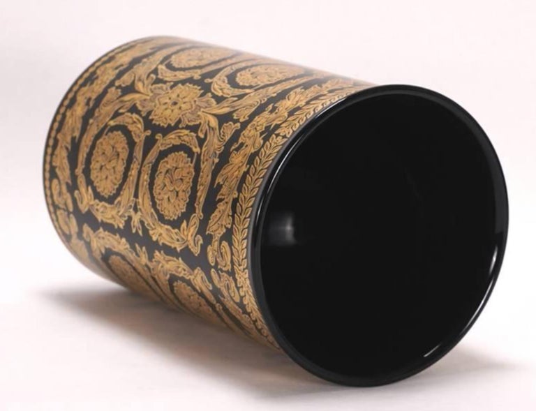 Versace Vase Rosenthal 20th century Gold Baroque Series For Sale at 1stDibs