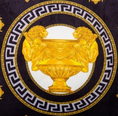 Versace Velvet Throw Pillow - Vase